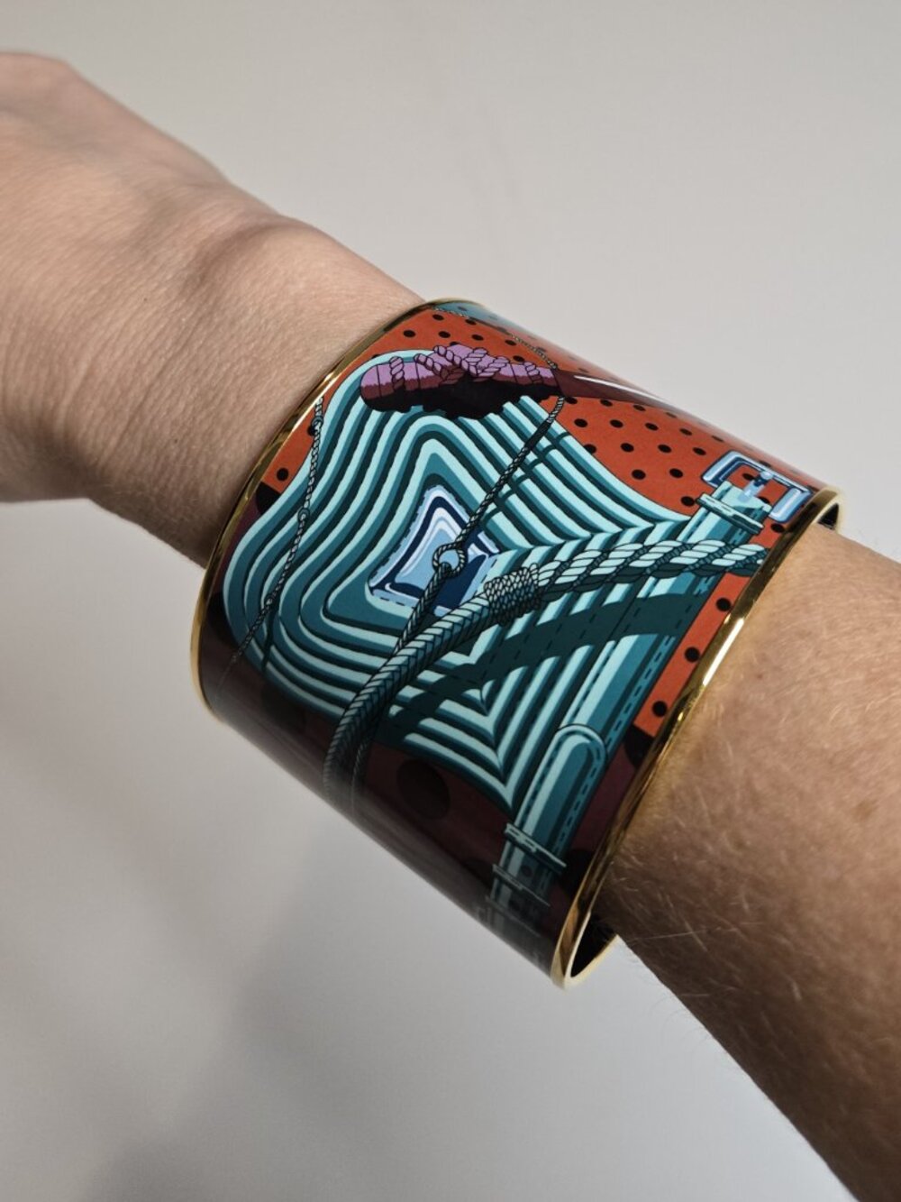 HERMES Monorouge polka dot bracelet - Picture 3 of 7
